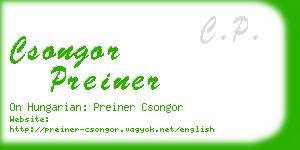csongor preiner business card